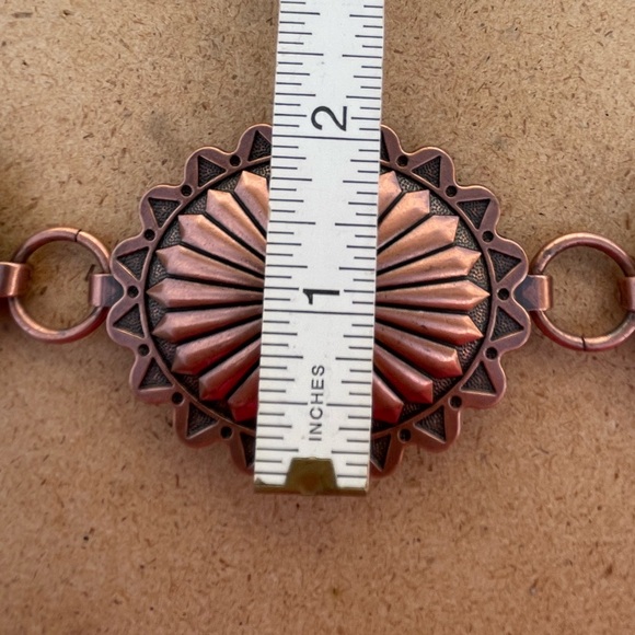 Western Concho Copper-tone Western Boho Statement Chain Concho Belt main image 8